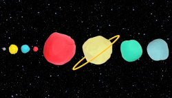 The 8 planets of the Solar System made out of Play-Doh